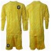 Maillot de foot Pays-Bas Gardien Extérieur vêtements enfant Europe 2024 Manches Longues (+ pantalon court)